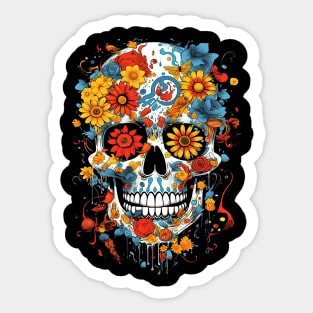 Flower Skull Tattoo for You Sticker